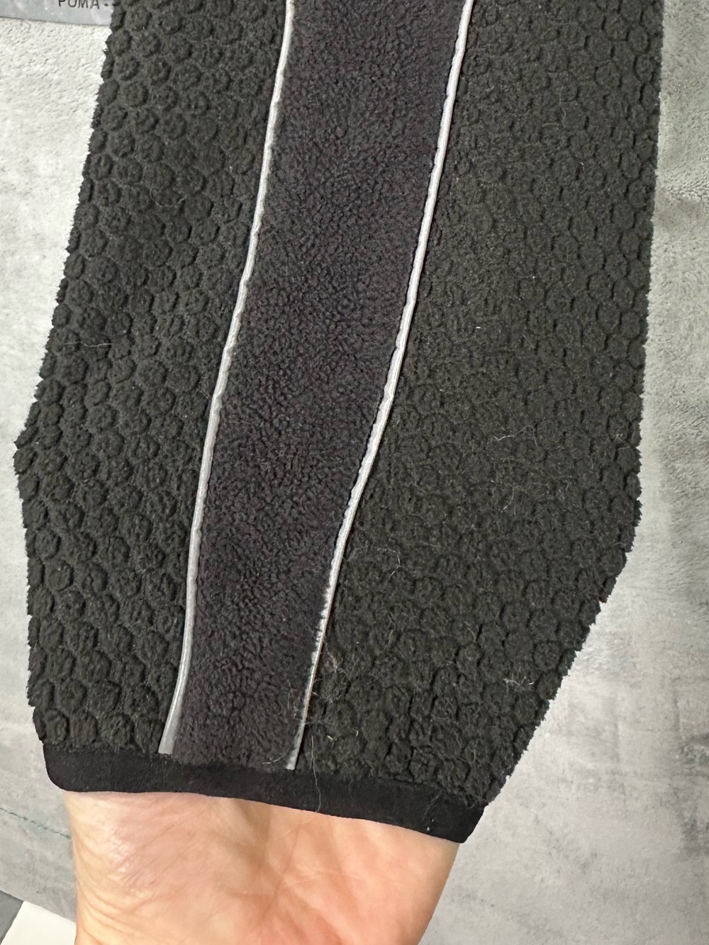 Puma x Helly Hansen Hoodie Women's M Black Cropped Reflective Tech Polar Fleece - Picture 5 of 14